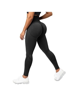 MOOSLOVER Women Leopard Scrunch Butt Lifting Leggings Seamless High Waisted Yoga Pants