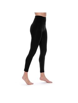 Indero Women's High Waist Yoga Fleece Lined Warm Ultra Soft Leggings Winter Thermal Pants (S/M, L/XL, 1X, 2X, 3X)