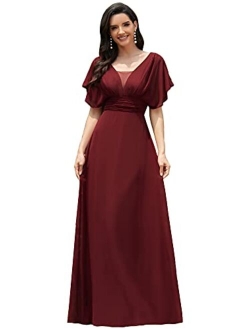 Women's Elegant V-Neck Formal Evening Prom Dresses 7851