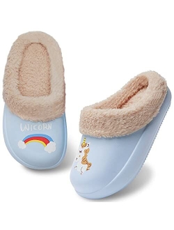 YALOX Boys-Girls-Slippers Soft Warm Kids-House-Bedroom-Shoes Plush Lined Lightweight-Non-Slip Cotton Slippers Garden-Shoes-Indoor-Outdoor