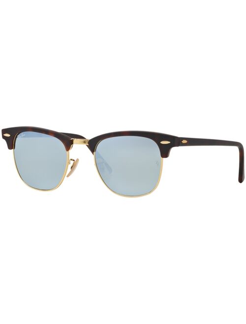 Ray-Ban Unisex Sunglasses, RB3016 51 CLUBMASTER MINERAL FLASH LENSES