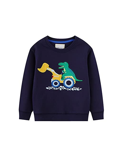 HILEELANG Girl Sweatshirts Pullover Crewneck Winter Long Sleeve Tops Shirts