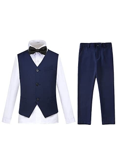 Lycody Boys Vest Set Formal Dress Suits Wedding Outfit Dresswear