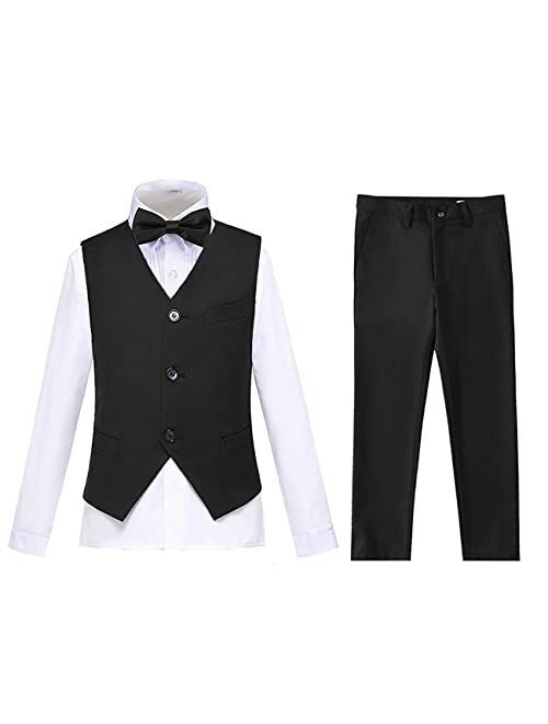 Lycody Boys Vest Set Formal Dress Suits Wedding Outfit Dresswear