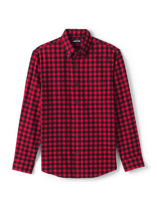 Men's Lands' End Traditional-Fit Printed Flagship Flannel Shirt