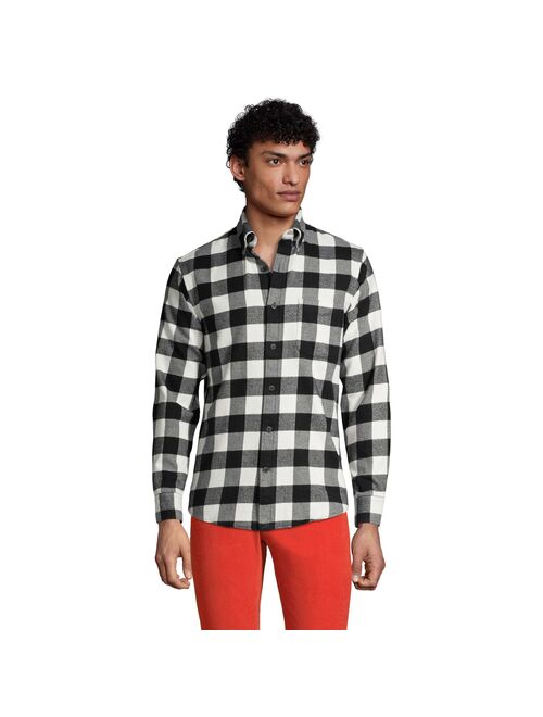 Men's Lands' End Traditional-Fit Printed Flagship Flannel Shirt