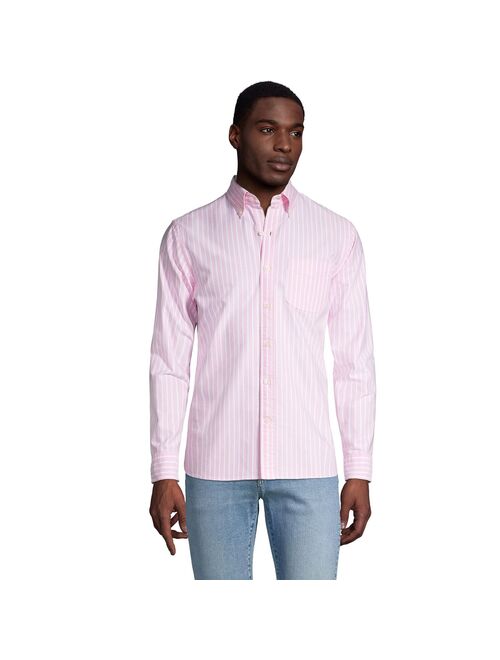 Men's Lands' End Button-Down Sail Rigger Oxford Button-Down Shirt