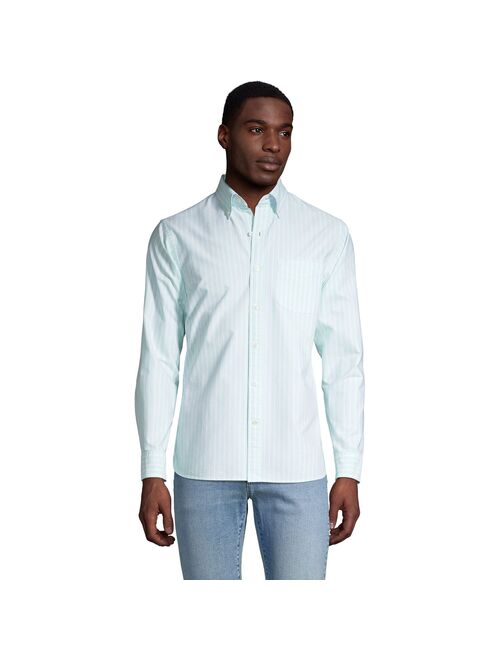 Men's Lands' End Button-Down Sail Rigger Oxford Button-Down Shirt