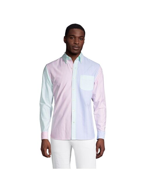 Men's Lands' End Button-Down Sail Rigger Oxford Button-Down Shirt