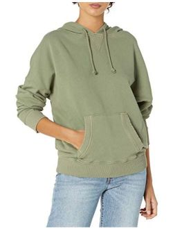 Women's Long Sleeve Side Seam Relaxed Hoodie Sweatshirt