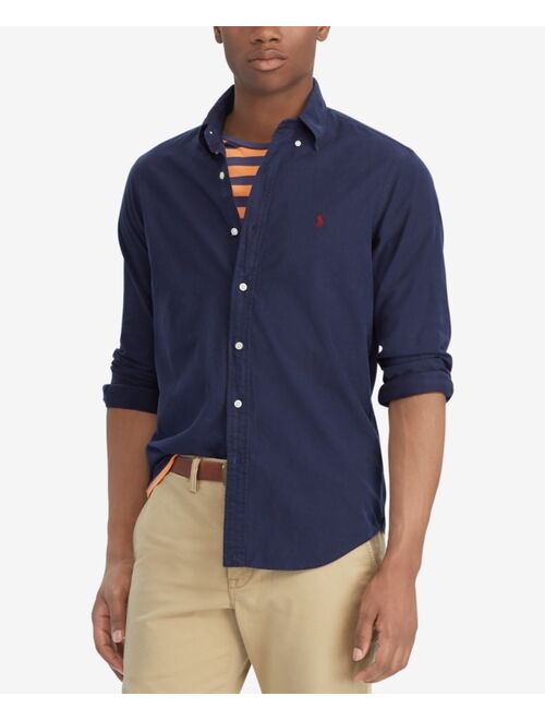 Polo Ralph Lauren Men's Big and Tall Classic Fit Garment-Dyed Long-Sleeve Oxford Shirt