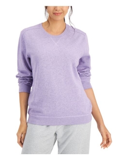 Karen Scott Heathered Fleece Crewneck Sweatshirt, Created for Macy's