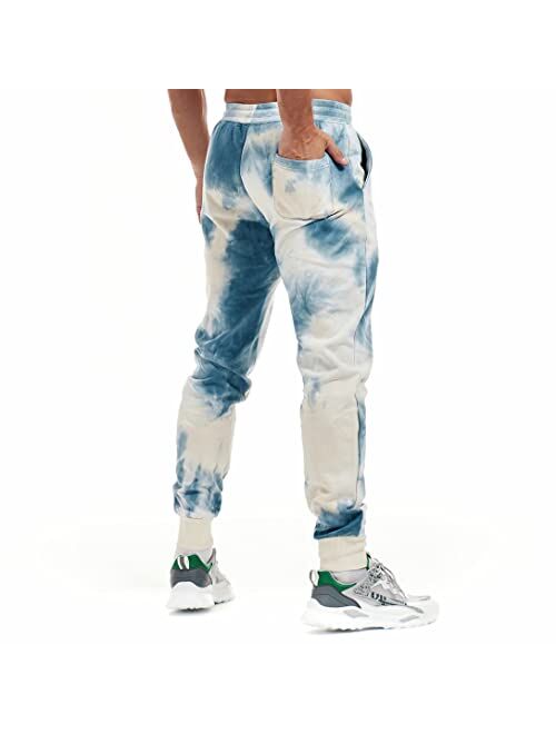 AIMPACT Men's Casual Jogger Sweatpants Tie Dye Running Sweatpants with Pockets