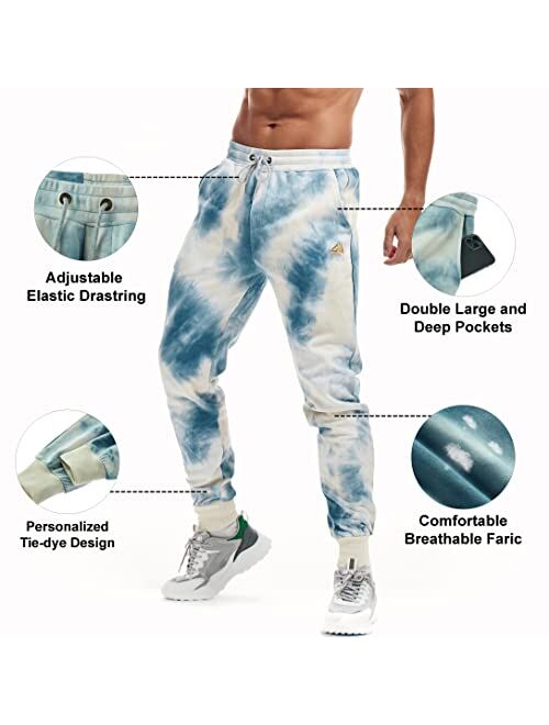 AIMPACT Men's Casual Jogger Sweatpants Tie Dye Running Sweatpants with Pockets