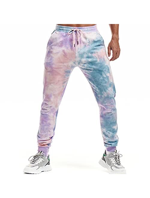 AIMPACT Men's Casual Jogger Sweatpants Tie Dye Running Sweatpants with Pockets