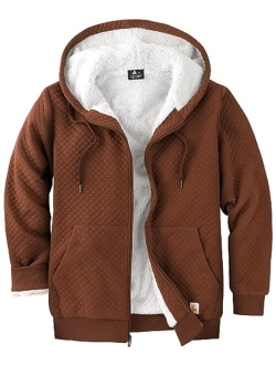 GEEK LIGHTING Hoodies for Men Heavyweight Fleece Sweatshirt - Full Zip Up Thick Sherpa Lined