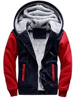 MANLUODANNI Men's Casual Hooed Hoodies Thick Wool Warm Winter Jacket Coats