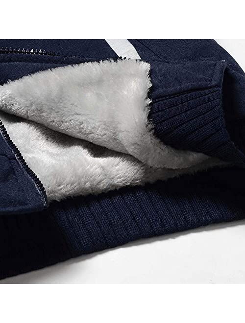 MANLUODANNI Men's Casual Hooed Hoodies Thick Wool Warm Winter Jacket Coats