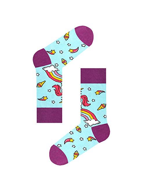 Zmart Girls Socks Funny cozy socks for kids Mermaid Socks Unicorn Socks Animal Socks for Girls 5-9 Years