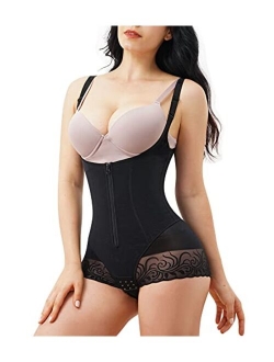 Women Waist Trainer Bodysuit Double Slim Full Body Shapewear Breathable Smooth Corset