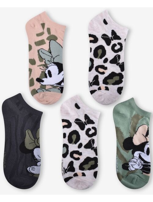 5-Pk. Minnie Mouse Wild Things No-Show Socks