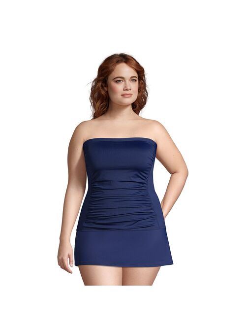 Plus Size Lands' End UPF 50 Bandeau Tankini Top