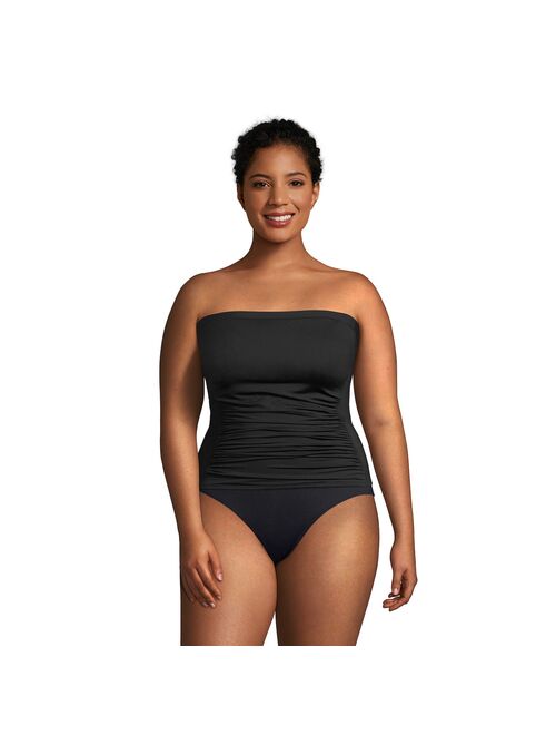 Plus Size Lands' End UPF 50 Bandeau Tankini Top