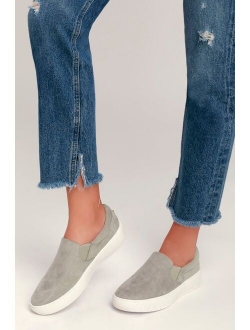 Dylann Mauve Suede Slip-On Flatform Sneakers