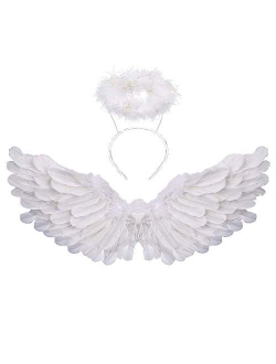 Angel Wings and Halo for Kids Angel Costume Adult for Halloween, Christmas Eve