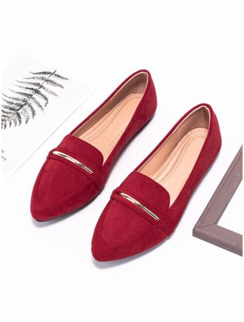 Shein Metal Decor Loafers