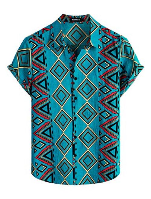 VATPAVE Mens Summer Tropical Shirts Short Sleeve Button Down Aloha Hawaiian Shirts