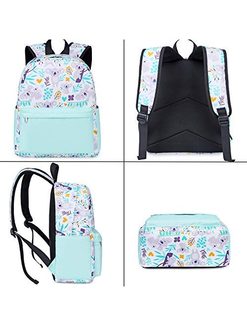 Backpacks for Girls Fox School Bags Kids School Bags Backpack with Lunch Box and Pencil Case for Age 3+