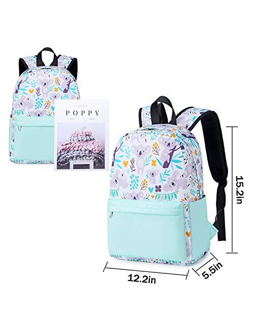 Backpacks for Girls Fox School Bags Kids School Bags Backpack with Lunch Box and Pencil Case for Age 3+