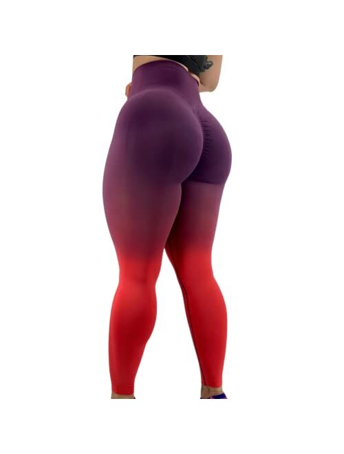 Wicked Hard Women Seamless High Waisted Tummy Control Scrunch Butt Lifting Legging