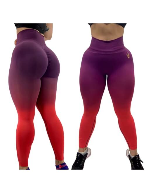 Wicked Hard Women Seamless High Waisted Tummy Control Scrunch Butt Lifting Legging