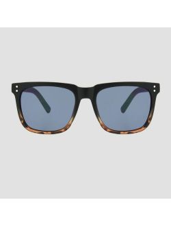 Men's Square Tortoise Shell Print Sunglasses - Original Use Black