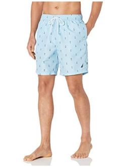 Men's Standard Quick Dry All Over Classic Anchor Print Swim Trunk