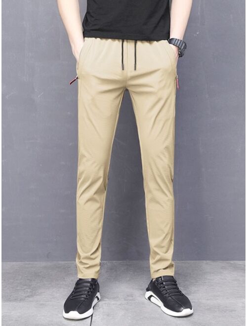 Shein Men Solid Slant Pocket Pants