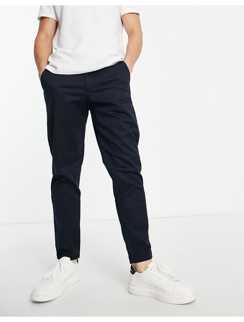 Selected Homme chinos in slim tapered fit in navy