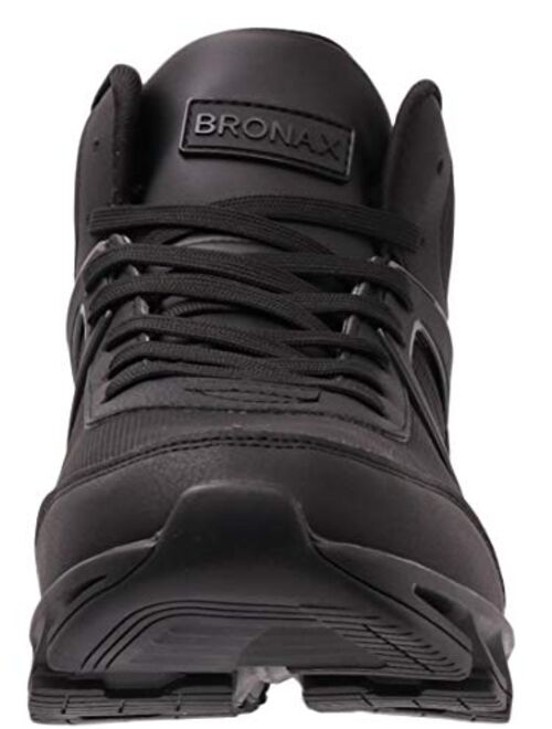 BRONAX Men's High Top Workout Gym Leather Training Sneakers