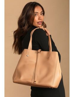 Back to Business Tan Shoulder & Handbag