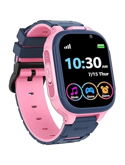 Kids Smart Watch Boys Girls with 14 Games Dual Camera 1.44" Touch Screen Music Player Video Recorder 12/24 hr Pedometer Alarm Clock Calculator Flashlight Stopwatch Electr