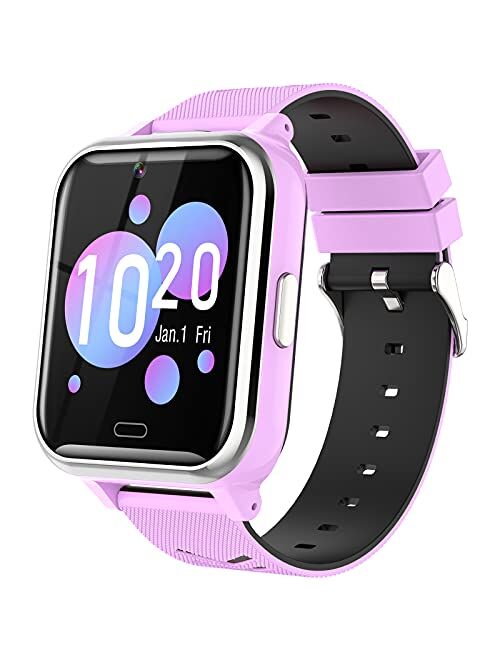 Kids Smart Watch Girls Boys - Smart Watch for Kids Watches Ages 4-12 Years with 17 Learning Games Dual Camera Music Video Player Alarm Clock Calculator Calendar Flashligh