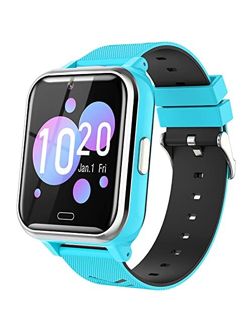 Kids Smart Watch Girls Boys - Smart Watch for Kids Watches Ages 4-12 Years with 17 Learning Games Dual Camera Music Video Player Alarm Clock Calculator Calendar Flashligh