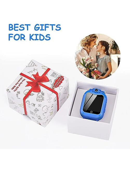 ASIUR Kids Smart Watches Girls,Birthday Gifts for 3-8 Year Old Boys Girls Toddler Toys Kids Watch,Touch Screen Game Children Digital Smartwatch with 8GB SD Card