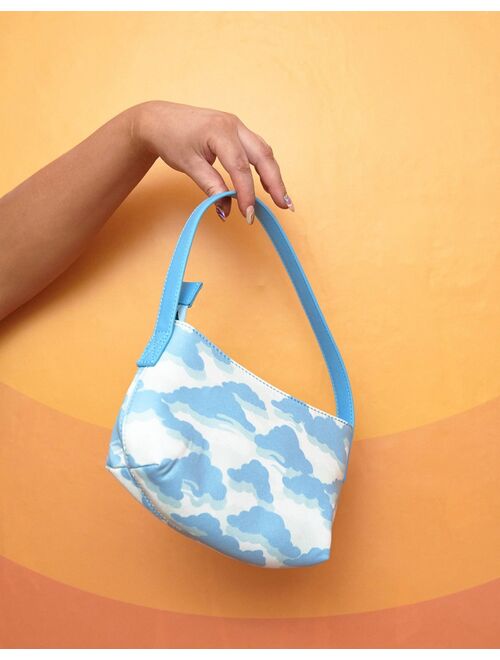 Labelrail x Francesca Perks shoulder bag in cloud print