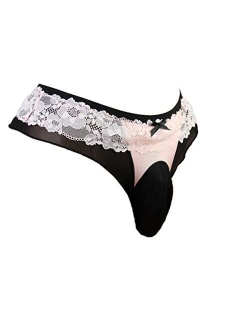 SISSY pouch panties men's lace thong G-string bikini briefs hipster hot underwear sexy for men VC