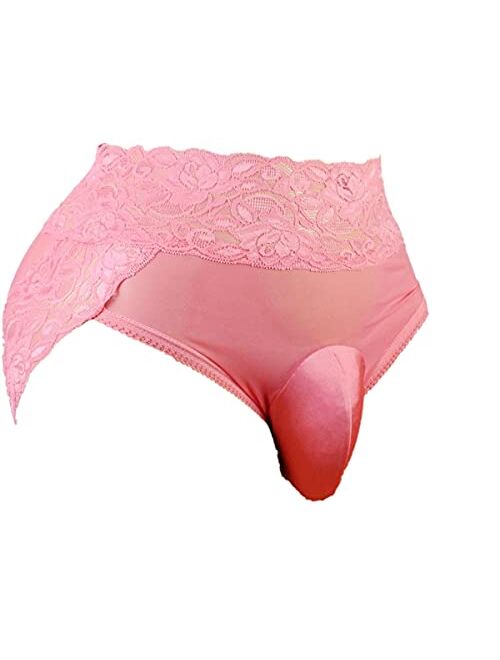 aishani mens lace underwear briefs sissy pouch panties for men QD --