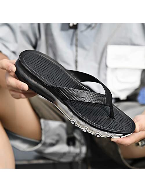 Buy Gslmoln Mens Air Cushion Thong Sandals Indoor And Outdoor Comfort Beach Flip Flop Online