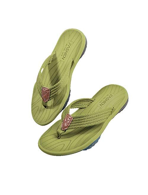 GSLMOLN Non-Slip Flip Flops for Men Casual Comfort Mens Thong Sandals Indoor Outdoor Sport Walking Beach Sandals